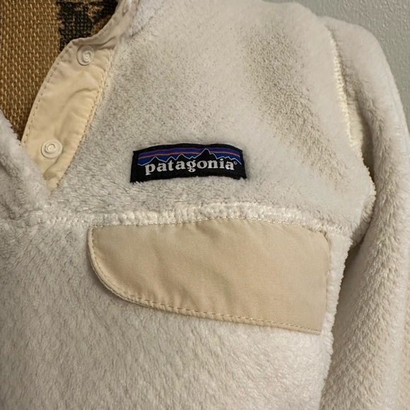 Patagonia Women Polartec Pullover Fleece White Size XXS Woman 1/4 White Ivory - Picture 7 of 9